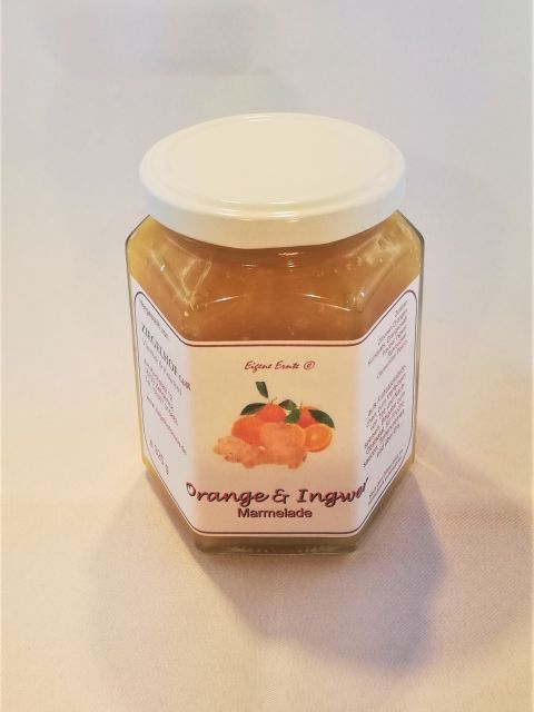 Orange und Ingwer Marmelade, hausgemacht - ZIEGELHOF Onlineshop